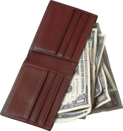 wallet with us dollars